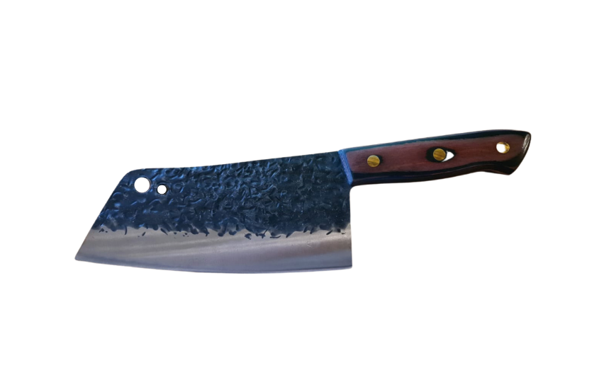 Full Tang Hammered Chef Cleaver Forged Steel