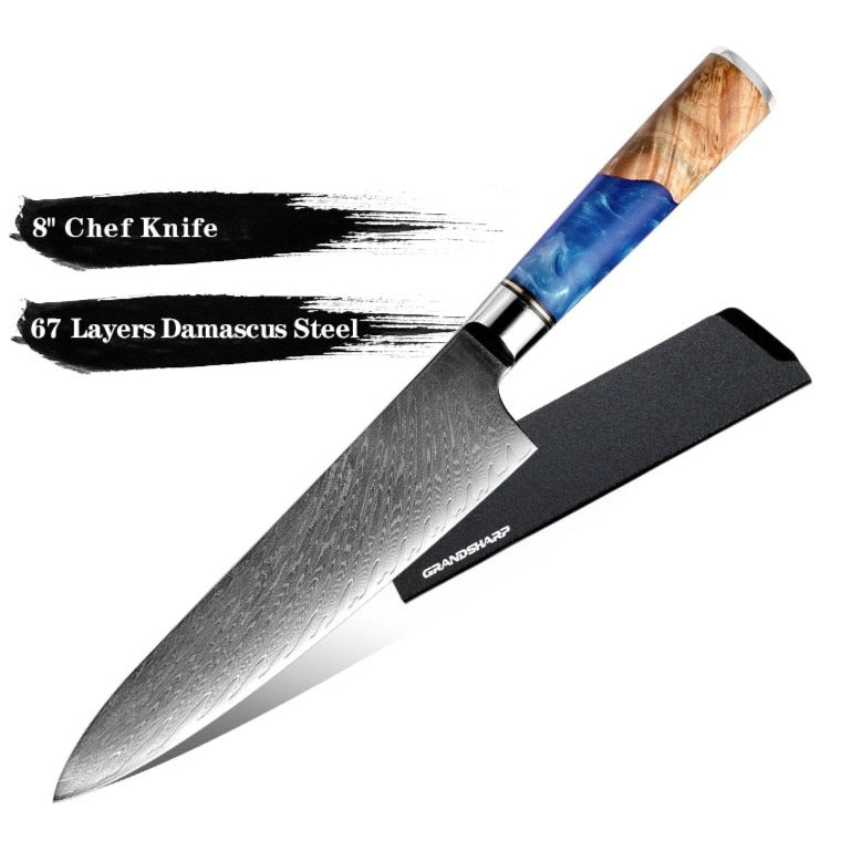 Grandsharp 67 Layers Japanese Damascus Knife Damascus Chef Knife